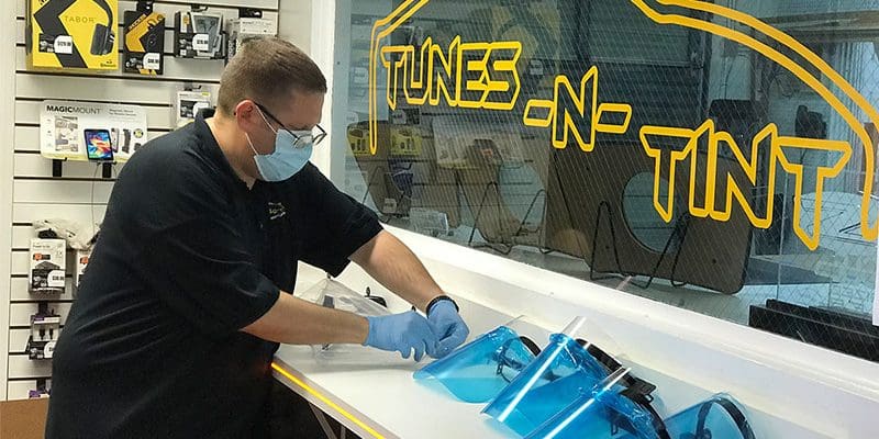 Tunes-N-Tint in Florida Builds COVID-19 PPE Face Shields