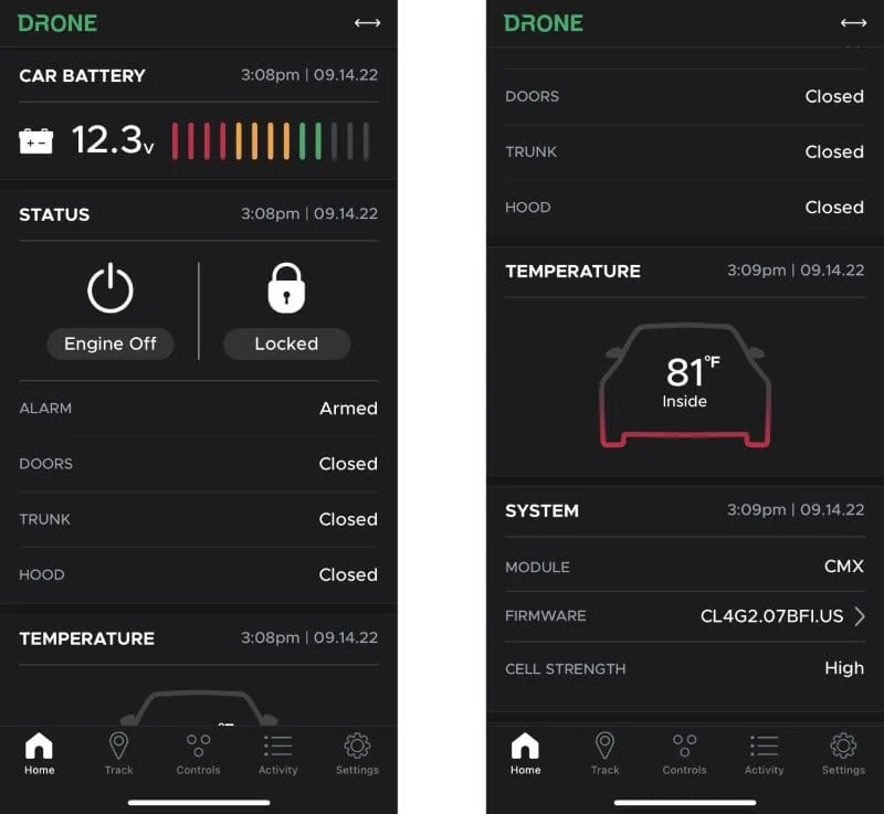 DroneMobile Remote Control