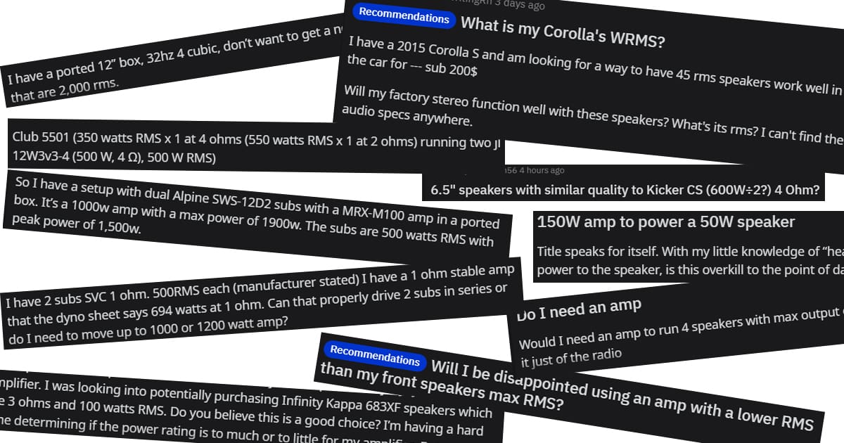 Wattage Ratings