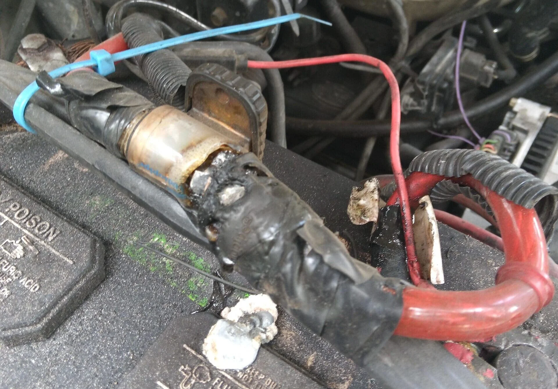 Melted wire connections